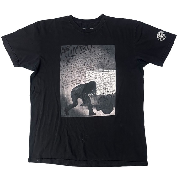 Y2K Men’s Affliction Live Fast Black T-shirt 2XL Cyberpunk Grunge Skater Biker - Picture 1 of 5